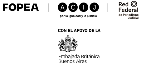 Logos FOPEA, ACIJ y Red Federal de Periodismo